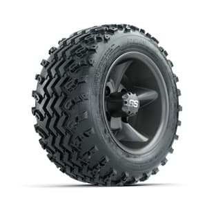 GTW Godfather Matte Grey 10 in Wheels with 18x9.50-10 Rogue All Terrain Tires – Full Set
