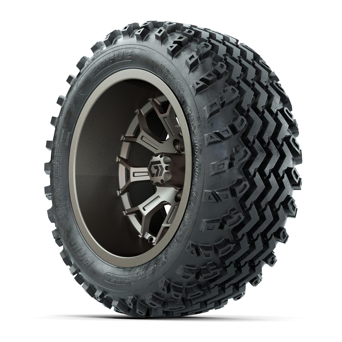 GTW&reg; Assault Matte Bronze 14 in Wheels with 23X10-R14 Rogue All-Terrain Tires - Full Set