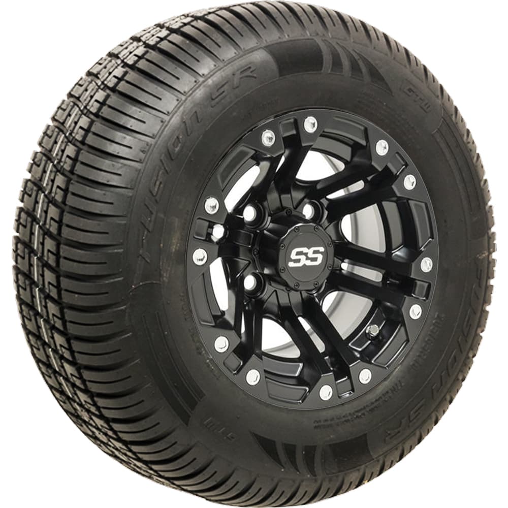 GTW Specter Matte Black Wheels with 20in Fusion DOT Approved Street Tires - 10 Inch
