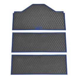 Xtreme Front & Two Middle Floor Mats for Evolution D5 Ranger & Maverick – Black/Blue