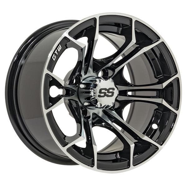 14&Prime; GTW&reg; Spyder Wheel – Black with Machined Accents