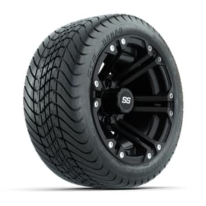 GTW Specter Matte Black 12 in Wheels with 215/35-12 Mamba Street Tires – Full Set