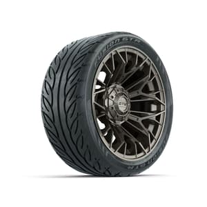Set of (4) 14 in GTW® Stellar Matte Bronze Wheels with 205/40-R14 Fusion GTR Street Tires