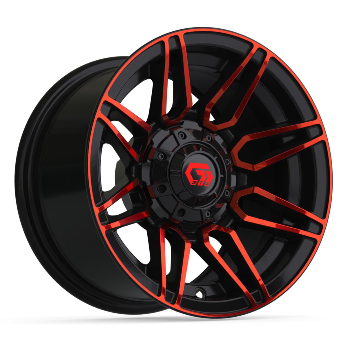 12&Prime; GTW&reg; Stealth Gloss Black with Red Face Wheel