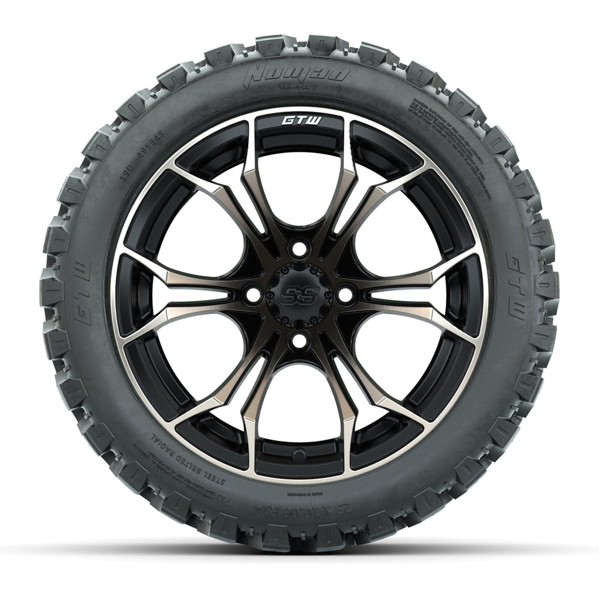 GTW Spyder Bronze/Matte Black 14 in Wheels with 23x10-14 GTW Nomad All-Terrain Tires – Full Set