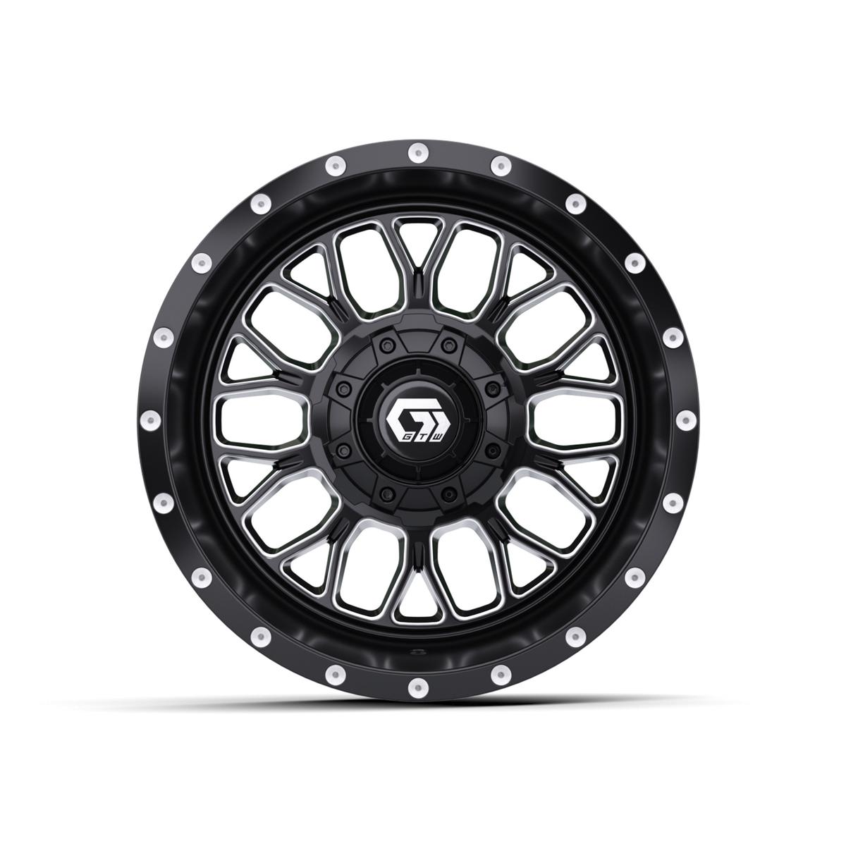 HELIX WHEEL, 12X7, BLACK W/ MACHINED FACE - Nivel Parts