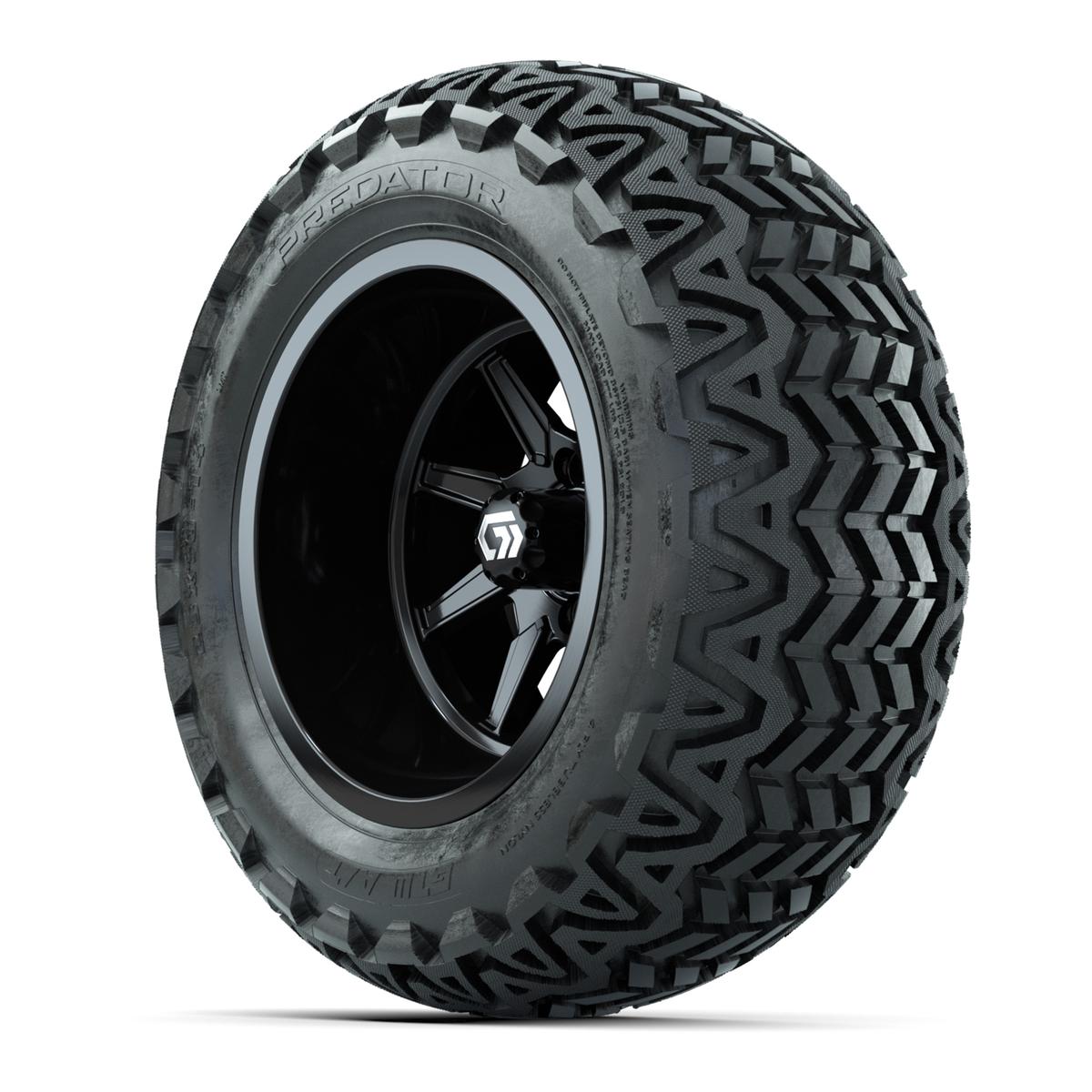 GTW&reg; Reaper Gloss Black 14 in Wheels with 23X10-14 Predator All-Terrain Tires - Full Set