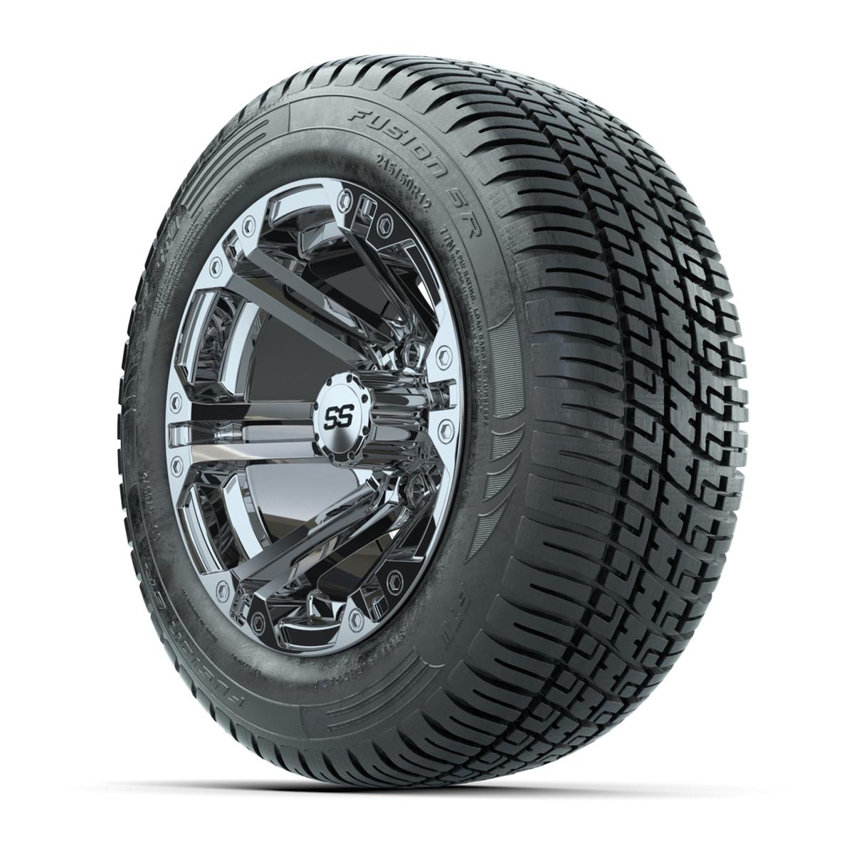 Set of (4) 12 in GTW Specter Wheels with 215/50-R12 Fusion S/R Street Tires