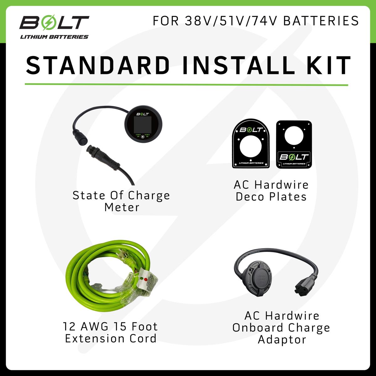 Bolt Energy Denago 51V 168AH Heated Standard Battery FactorySync Kit