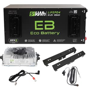 Pilot EV Eco Lithium 51v 105Ah GEN3 Battery Bundle - Skinny