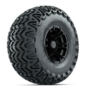 GTW Spyder Matte Black 10 in Wheels with 22x11-10 Predator All Terrain Tires – Full Set
