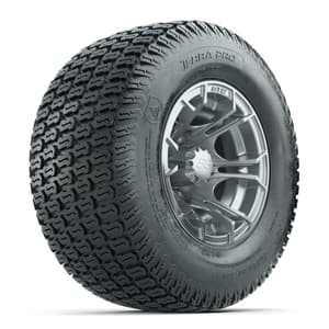 GTW Spyder Silver Brush 10 in Wheels with 20x10-10 Terra Pro S-Tread Traction Tires – Full Set