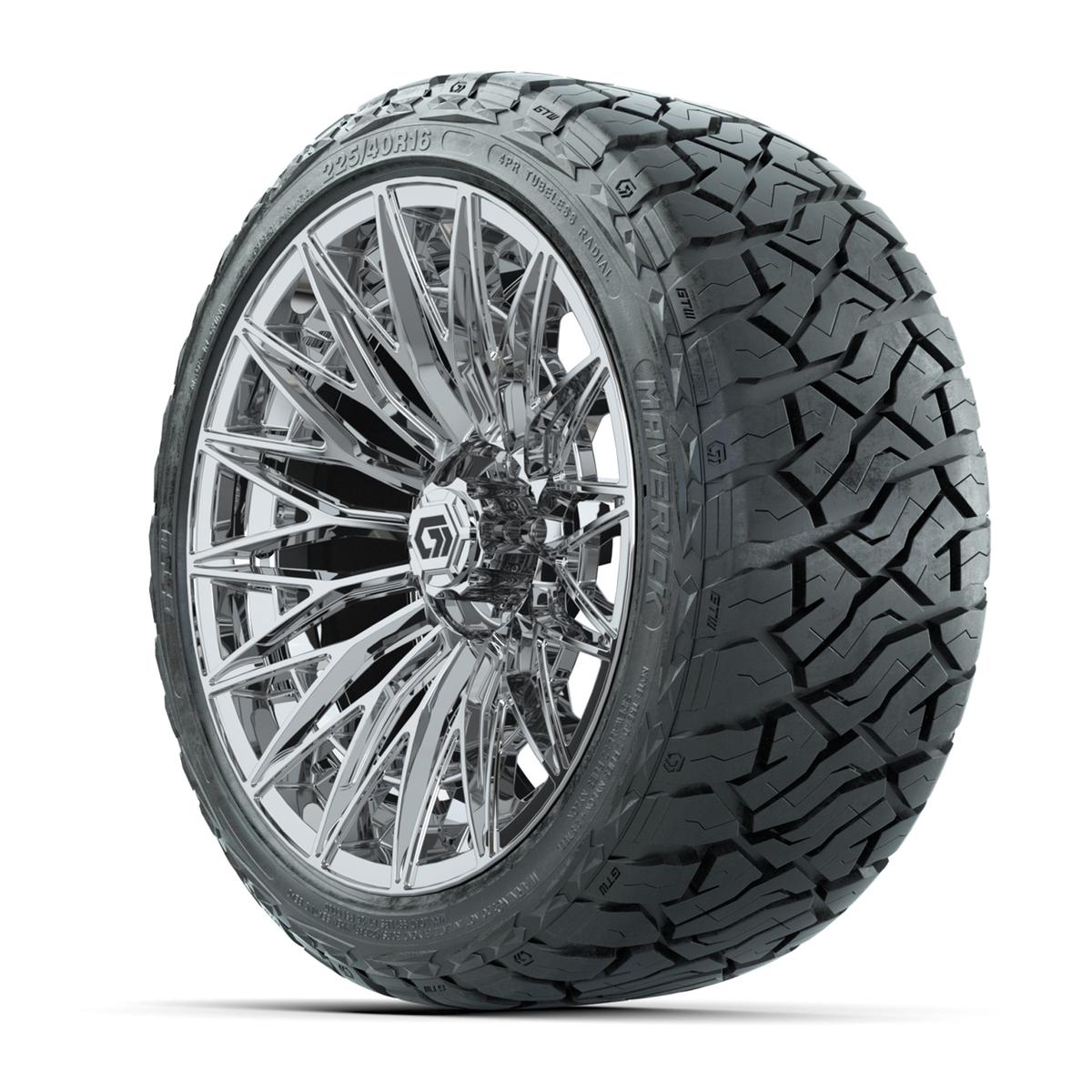 GTW&reg; Blur Chrome 16 in Wheels with 225/40-R16 Maverick Hybrid Tires - Full Set