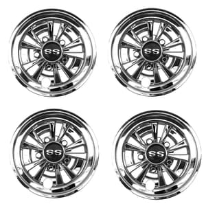 GTW 8 inch Golf Cart Wheel Covers - Set of 4