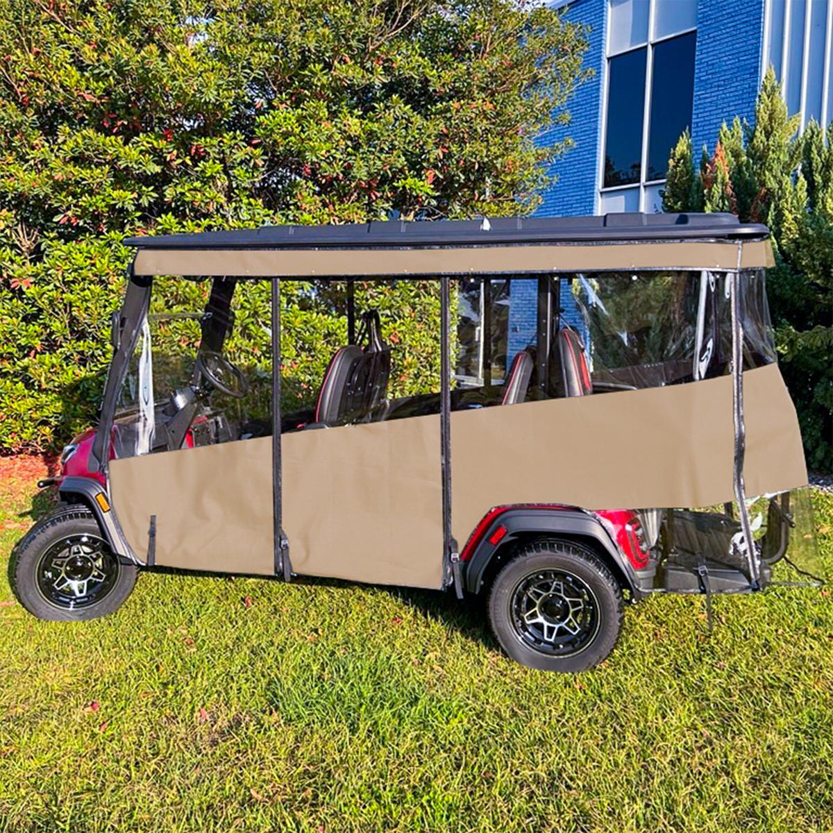 RedDot 6-Passenger Linen Track Style Enclosure with Emblem Beige Valance for ICON i60LX (Years 2026-Up)