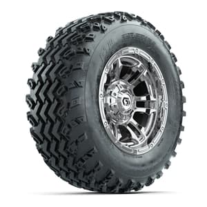 GTW&reg; Shogun Chrome 12 in Wheels with 23X10.00-12 Rogue All-Terrain Tires – Full Set