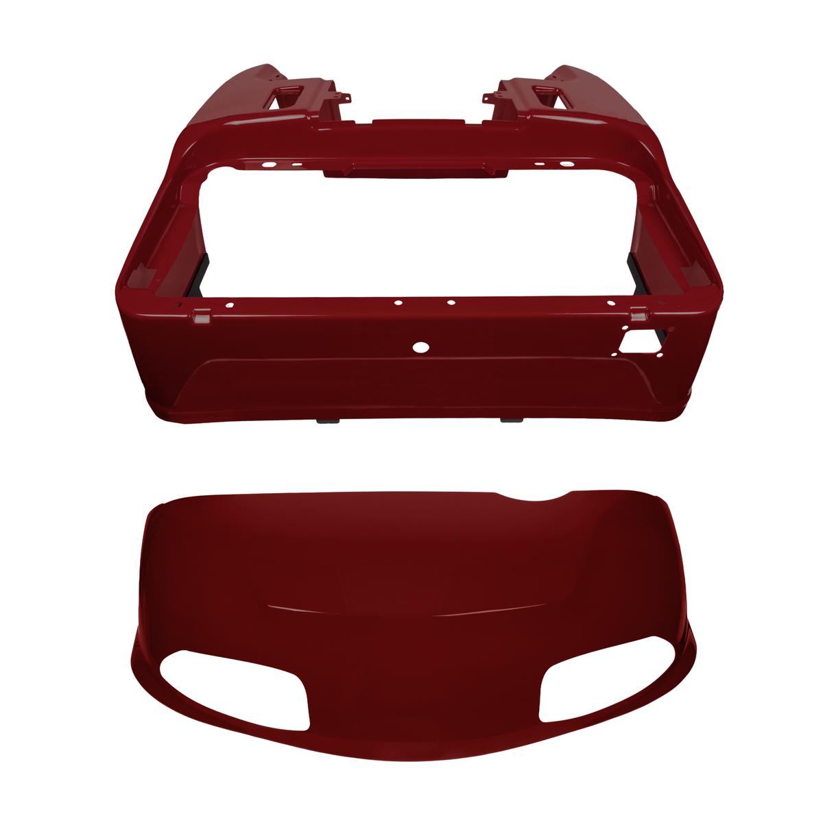 EZGO RXV Vintage Burgundy Metallic OEM-Style Front Cowl and Rear Body Kit (Years 2008-2023)