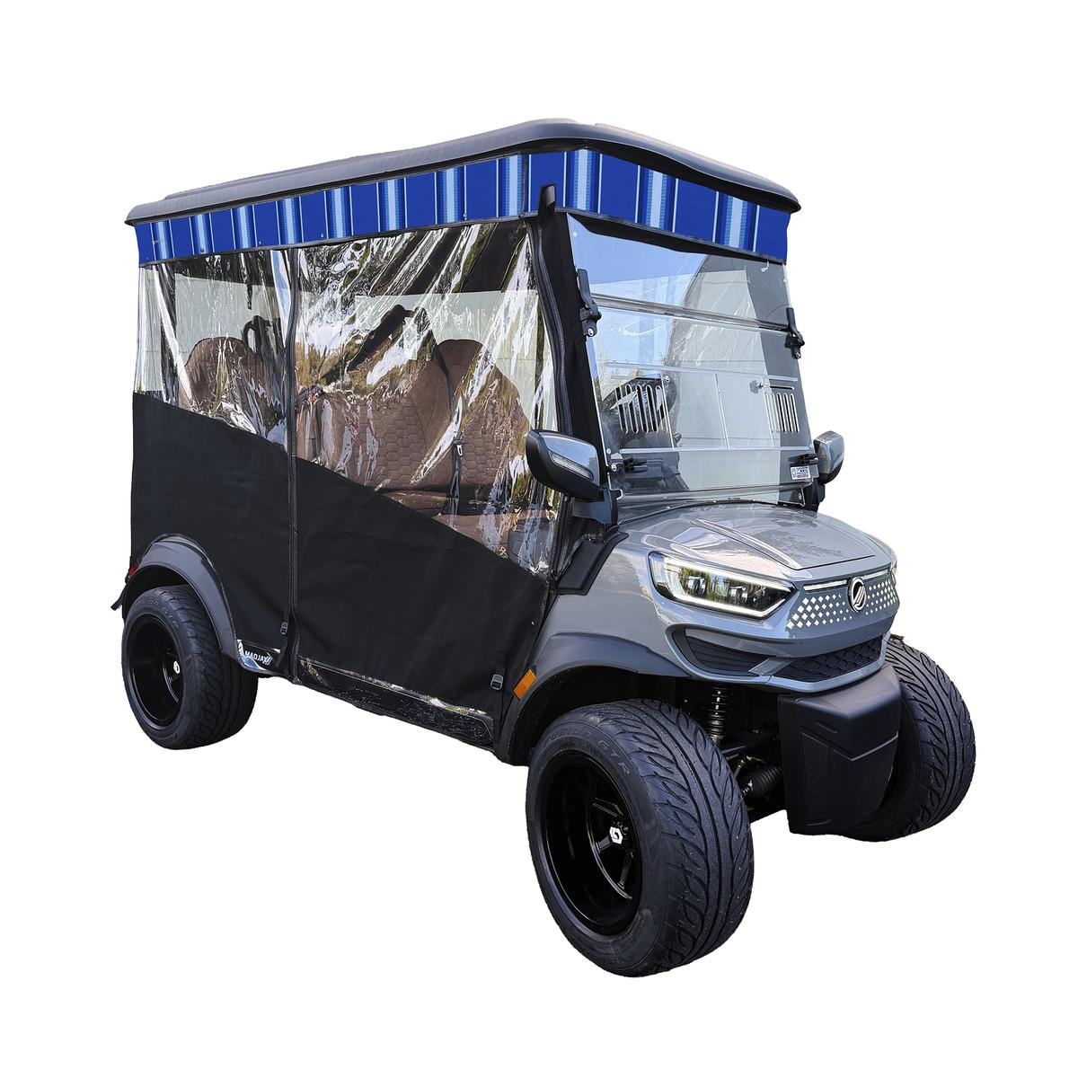 RedDot Black/Pacific Blue Fancy Single Track Enclosure for MadJax&reg; Ascent with 4-Forward Facing Seats