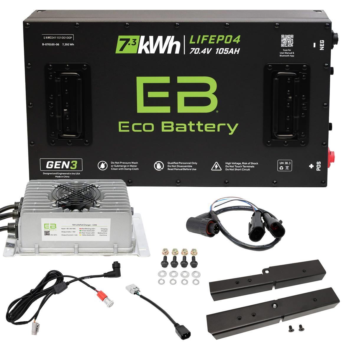 Epic Carts 4-2 Configuration Eco Lithium 70V 105Ah GEN3 Battery Bundle