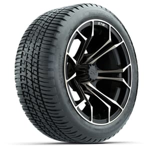 Set of (4) 14 in GTW Spyder Wheels with 205/30-14 Fusion Street Tires