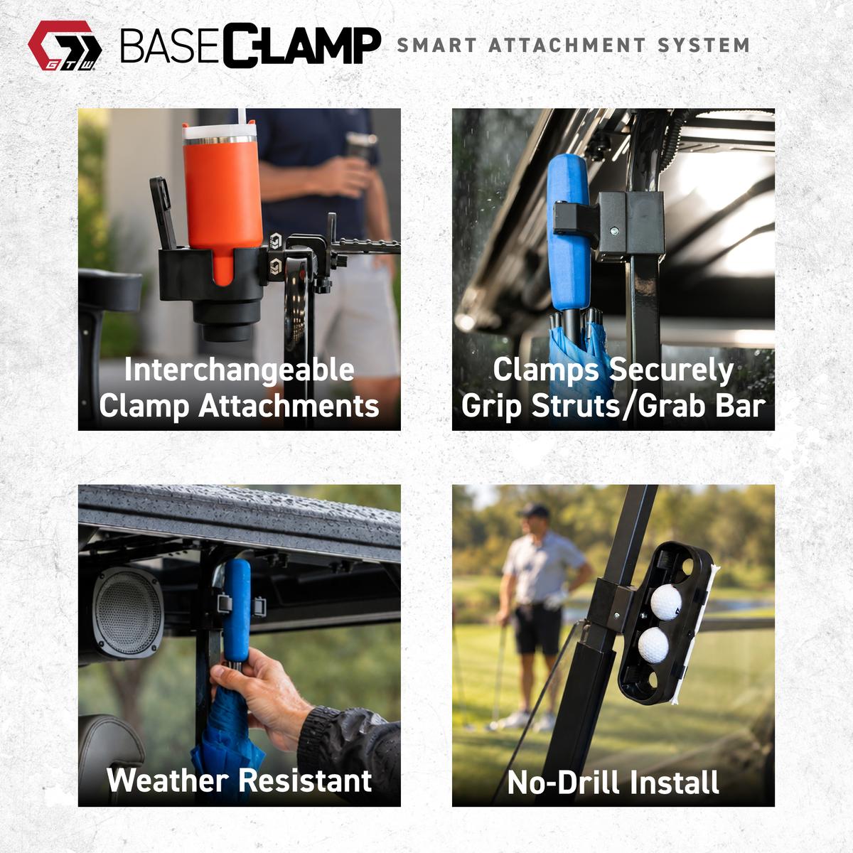 GTW&reg; BaseClamp Mounting Clamp with Ball and Tee Holder (1.25 Inch)