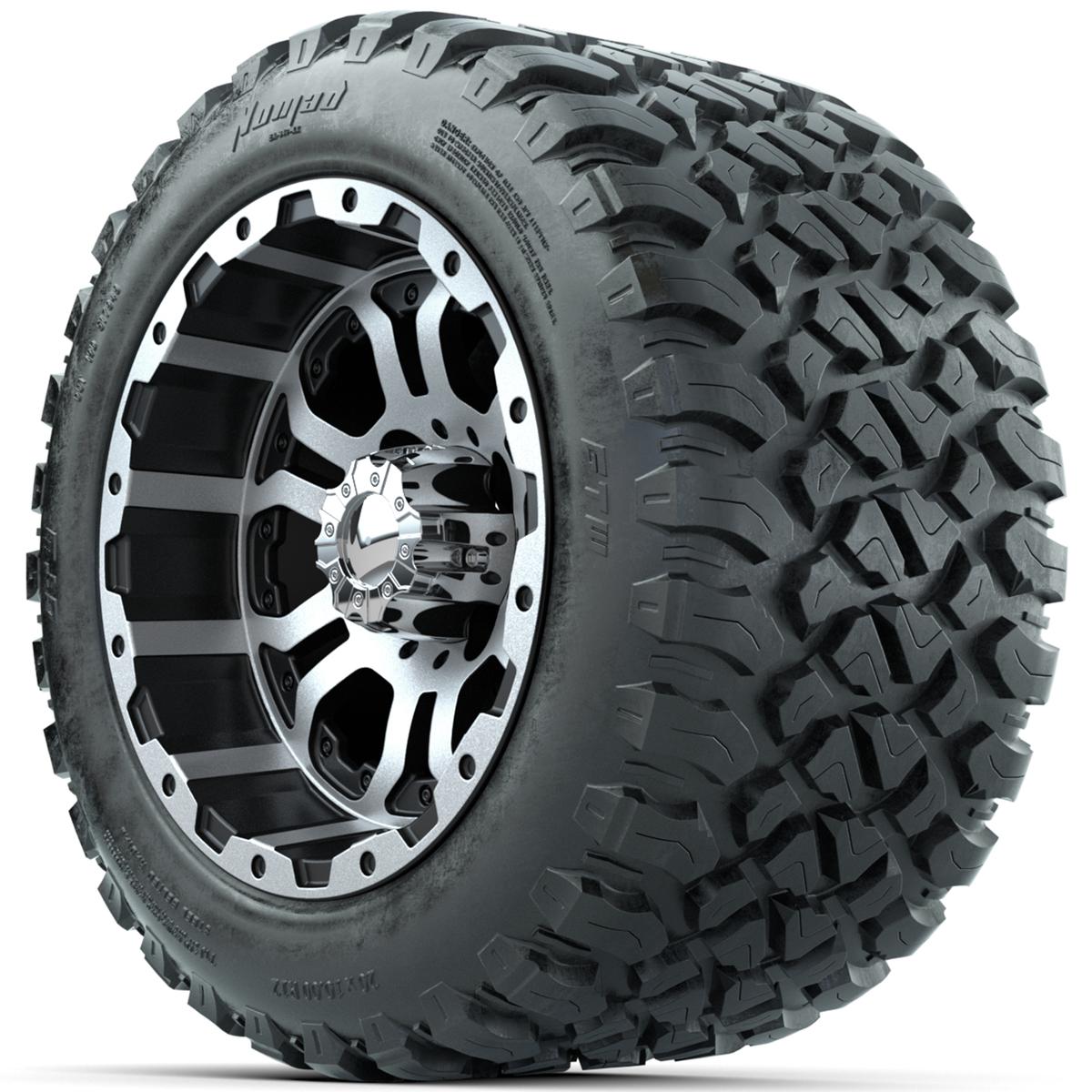 Set of (4) 12 in GTW Omega Wheels with 20x10-R12 GTW Nomad All-Terrain Tires