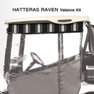 RedDot&reg; Chameleon Valance With Hateras Raven Sunbrella Fabric For Yamaha Drive2 (Years 2017-Up)