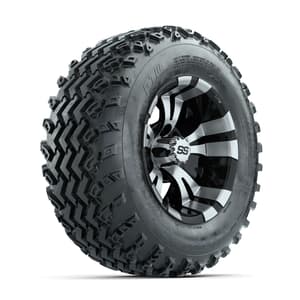 GTW Vampire Machined/Black 12 in Wheels with 23x10.00-12 Rogue All Terrain Tires – Full Set