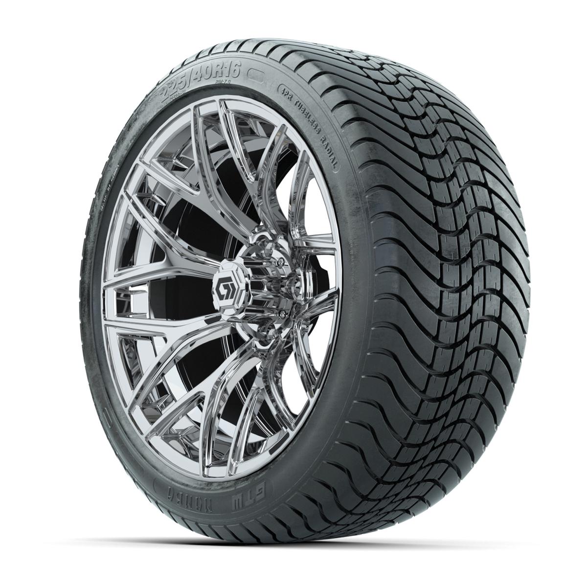 GTW&reg; Monaco Chrome 16 in Wheels with 225/40-R16 Mamba Street Tires - Full Set