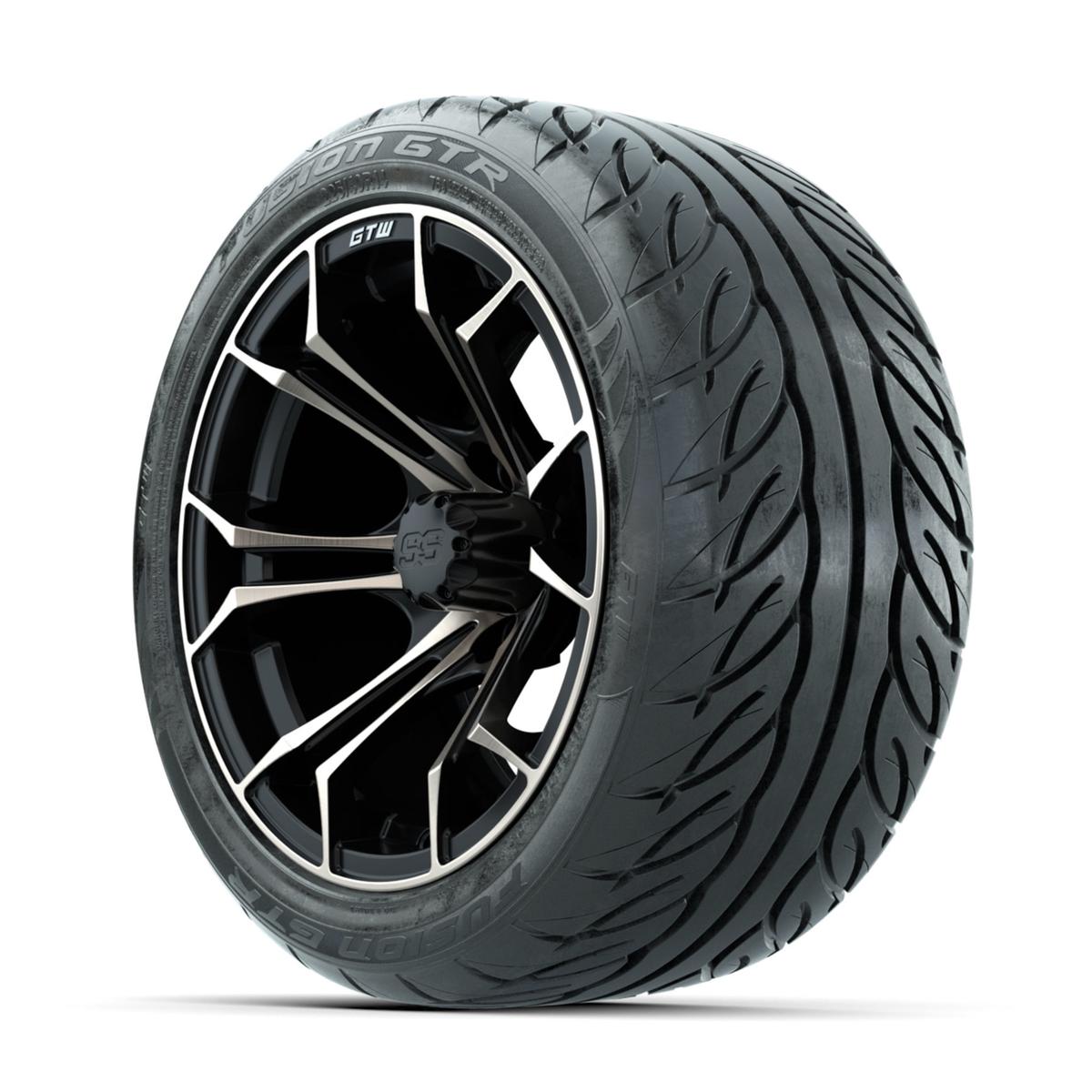 GTW Spyder Bronze/Matte Black 14 in Wheels with 225/40-R14 Fusion GTR Street Tires – Full Set