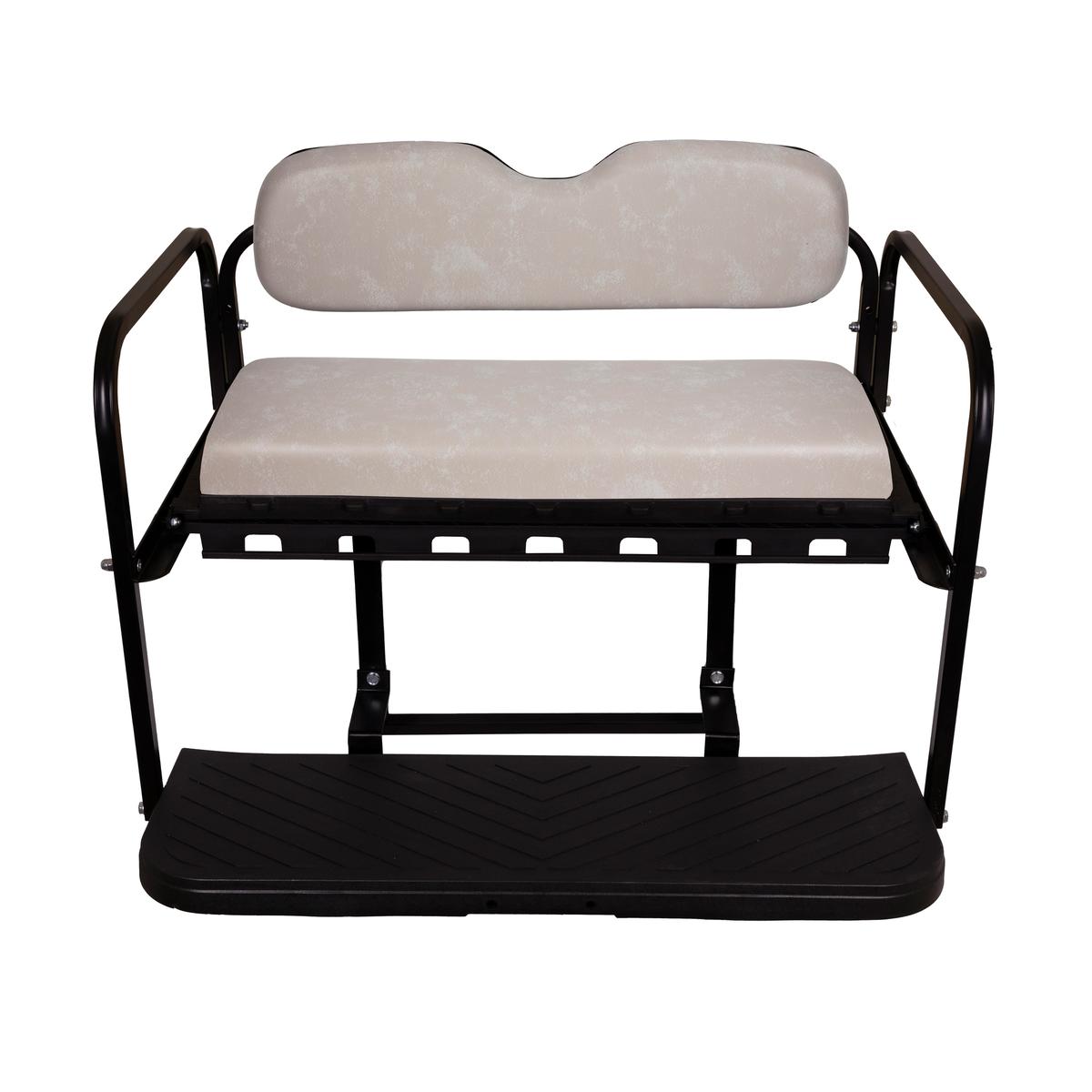 GTW MACH3 Rear Flip Seat for EZGO RXV - Stone Beige (Years 2008-Up)