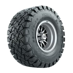 10" GTW Medusa Black and Machined Wheels with 22" Timberwolf Mud Tires - Set of 4