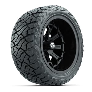 GTW&reg; Assault Gloss Black 15 in Wheels with 23X10-R15 Maverick Steel Belted Radial All-Terrain Tires - Full Set