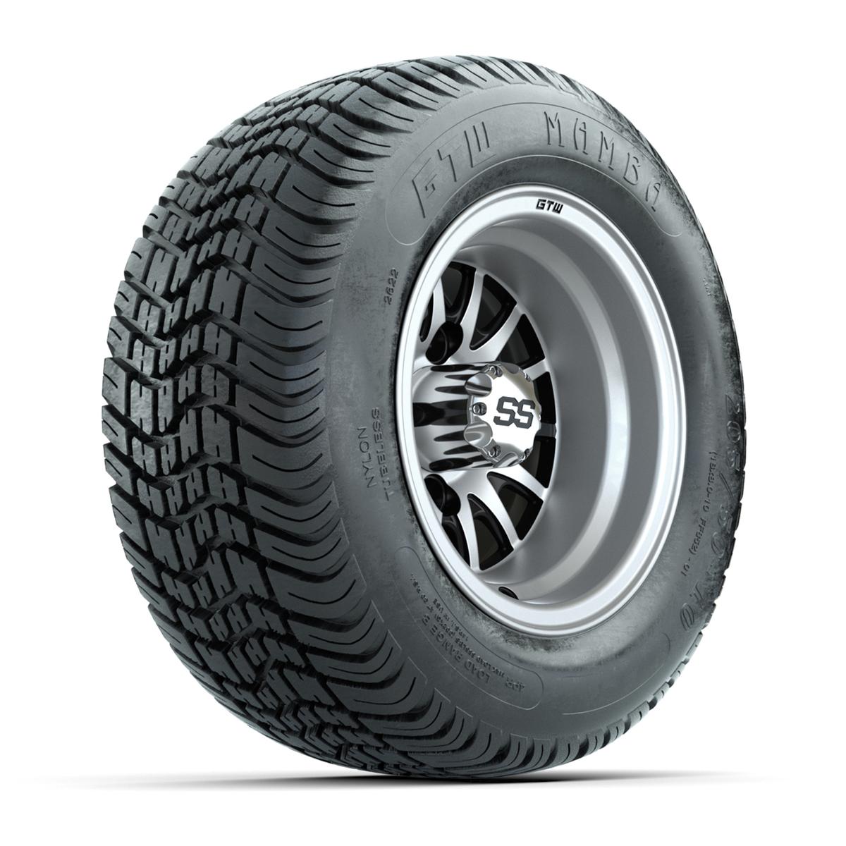 Set of (4) 10 in GTW Medusa Wheels with 205/50-10 Mamba Street Tires