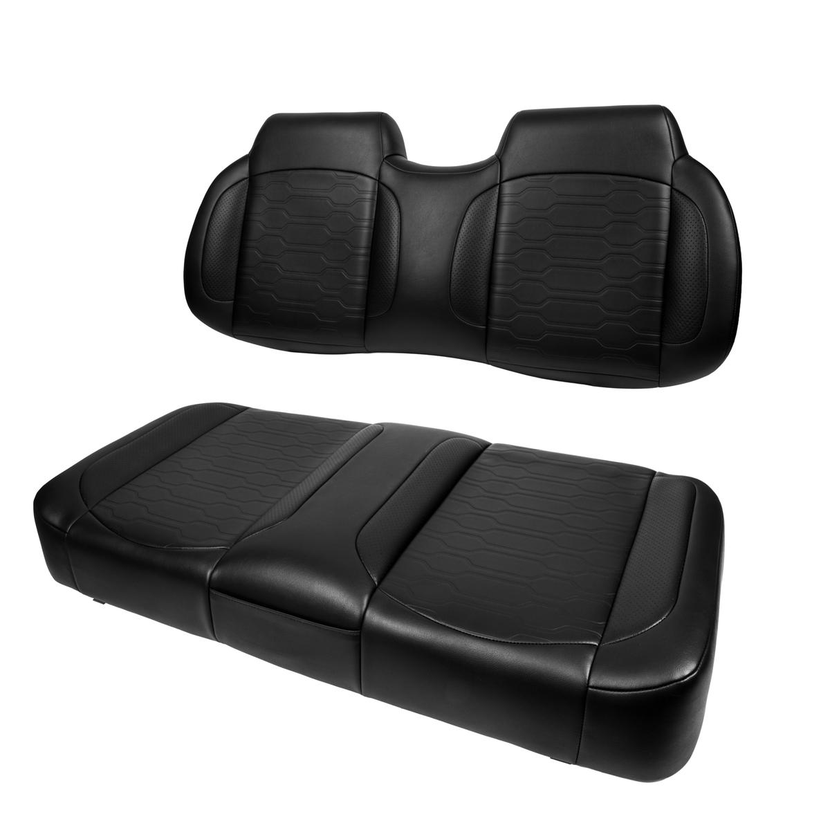 MadJax&reg; EZGO TXT/RXV/L4/S4 Black Aspen Front Seat Cushions