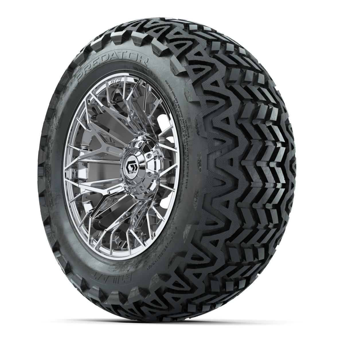 Set of (4) 14 in GTW® Stellar Chrome Wheels with 23x10-14 Predator All-Terrain Tires