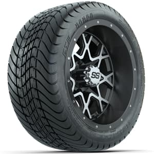 Set of (4) 12 in GTW Vortex Wheels with 215/35-12 GTW Mamba Street Tires