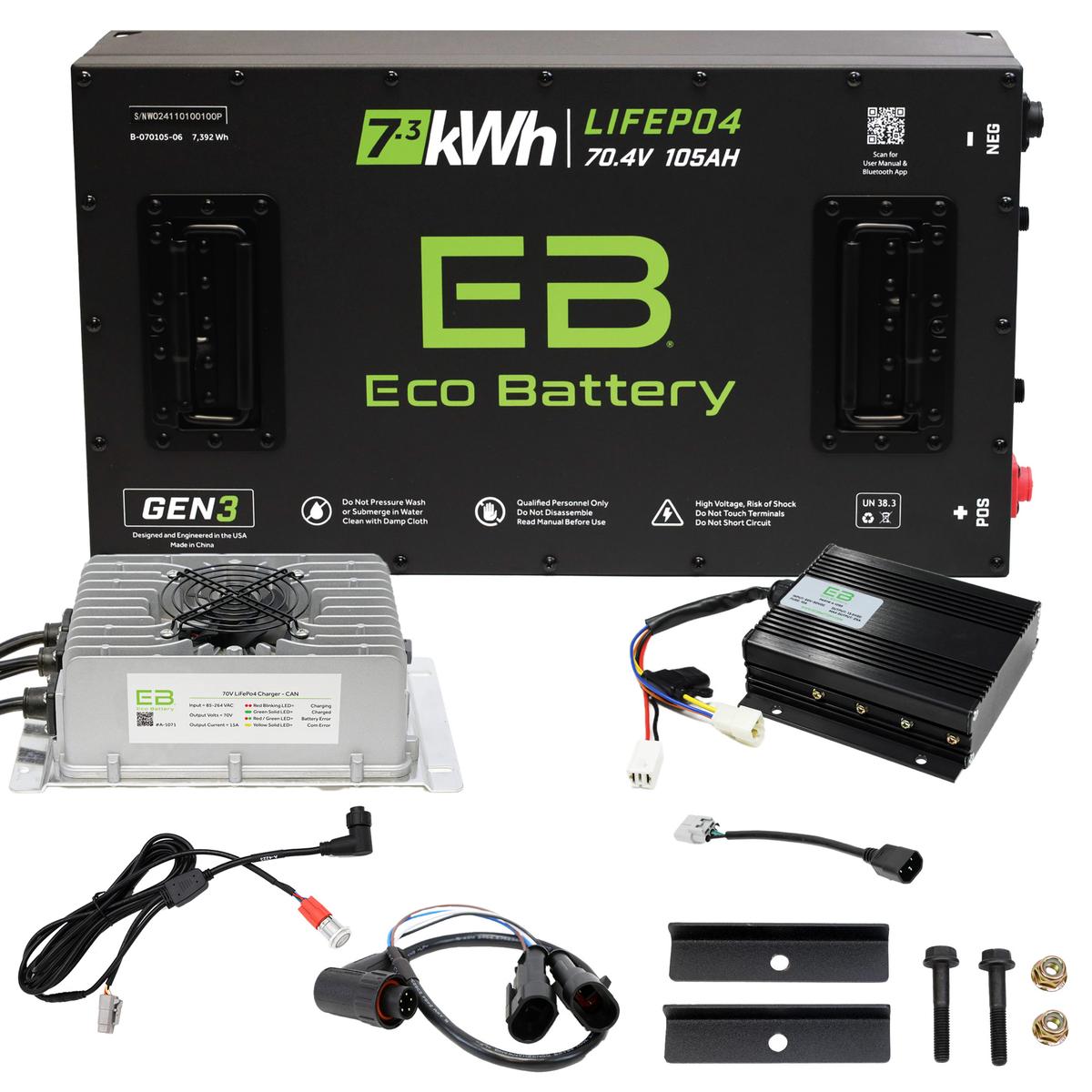 Advanced EV1 Eco Lithium 70v 105Ah GEN3 Battery Bundle