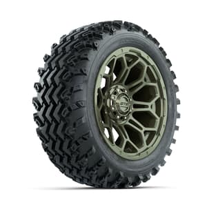 GTW Bravo Matte Recon Green 14 in Wheels with 23x10.00-14 Rogue All Terrain Tires – Full Set