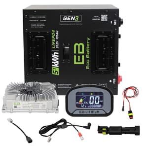 Advanced EV1 2021-2023 Eco Lithium 51v 105Ah GEN3 "AE MCU" Battery Bundle - Thru Hole