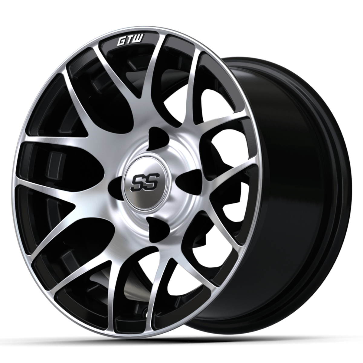 12&Prime; GTW&reg; Pursuit Black with Machined Accents Wheel