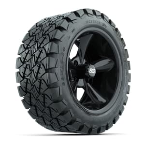 Set of (4) 14 in GTW Godfather Wheels with 22x10-14 GTW Timberwolf All-Terrain Tires