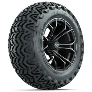 GTW Spyder Matte Grey 14 in Wheels with 23x10-14 GTW Predator All-Terrain Tires – Full Set