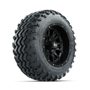 GTW Diesel Matte Black 12 in Wheels with 22x11.00-12 Rogue All Terrain Tires – Full Set