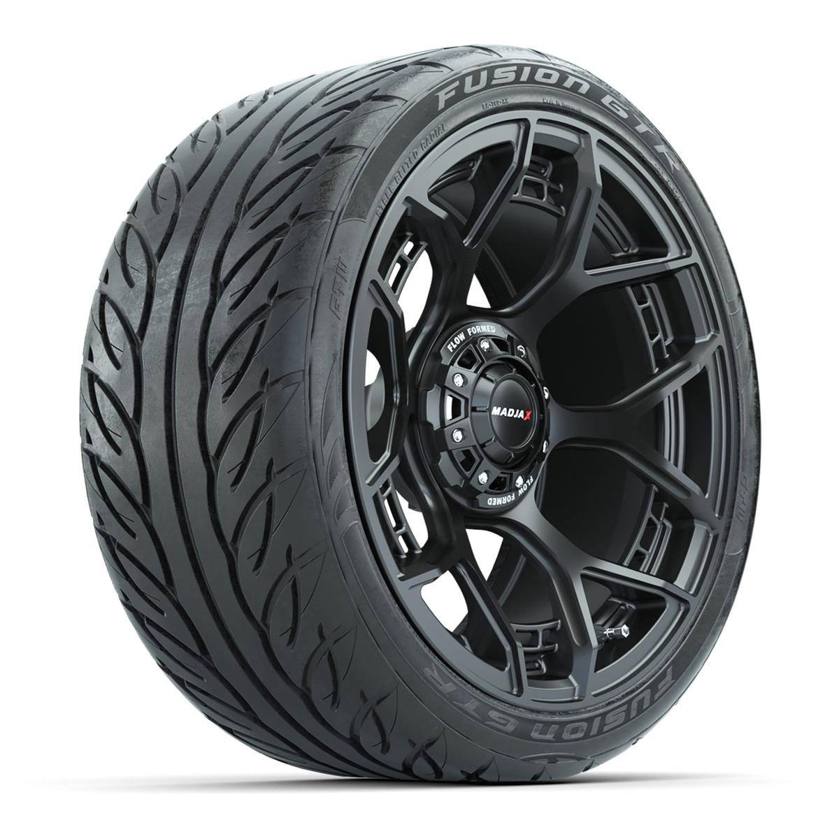 Set of (4) 15" MadJax&reg; Flow Form Evolution Matte Black Wheels with GTW&reg; Fusion GTR Street Tires