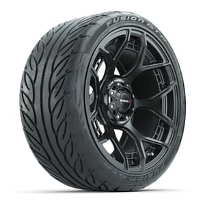Set of (4) 15" MadJax&reg; Flow Form Evolution Matte Black Wheels with GTW&reg; Fusion GTR Street Tires