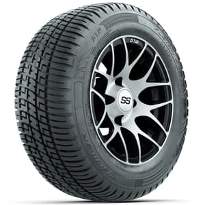 Set of (4) 12 in GTW Pursuit Wheels with 215/50-R12 Fusion S/R Street Tires
