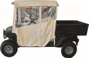 EZGO Workhorse 2-Passenger Red Dot 3-Sided Ivory Vinyl Enclosure