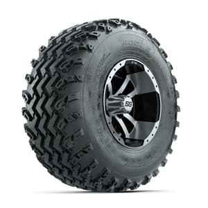 GTW Storm Trooper Machined/Black 10 in Wheels with 22x11.00-10 Rogue All Terrain Tires – Full Set