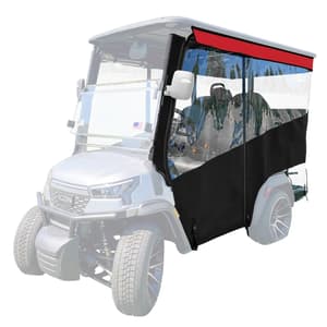 RedDot 4-Passenger Black Track Style Enclosure with Jockey Red Valance for ICON i40X (Years 2026-Up)